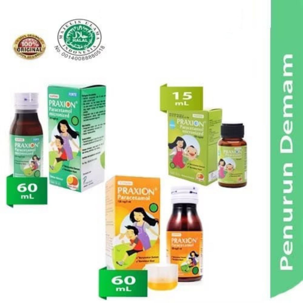 Jual PRAXION SUSPENSI 60 ML & DROPS 15 ML/PARACETAMOL/DEMAM ANAK ...