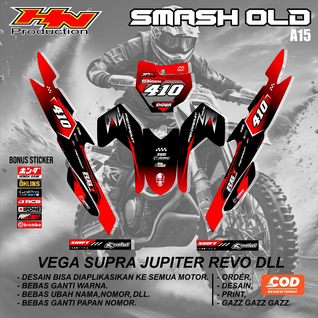 Jual COD STRIPING STIKER RBT SMASH OLD CUSTOM SUPERMOTO TERBARU KODE ...