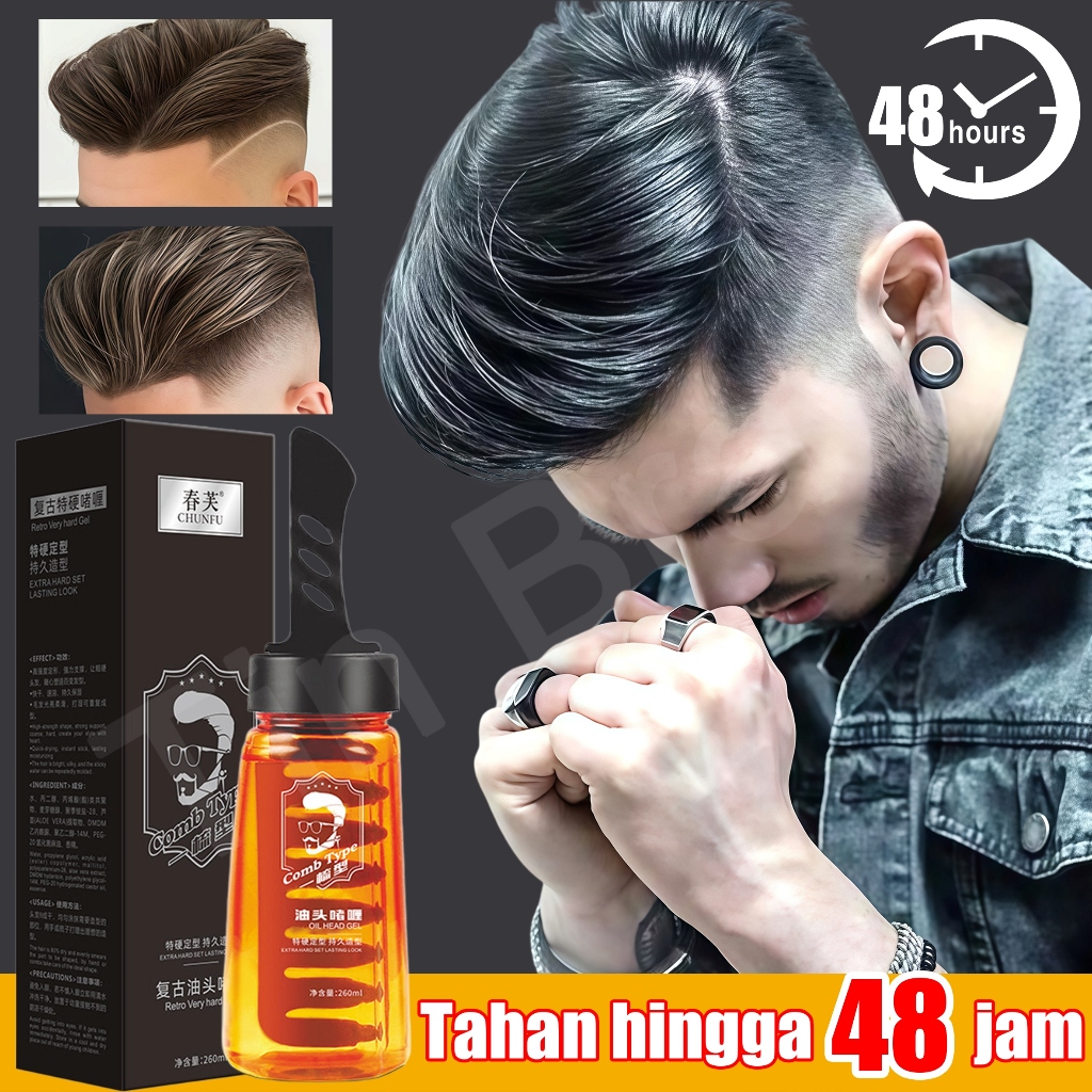 Jual minyak rambut cowok gel rambut sisir hair gel hair spray pria ...
