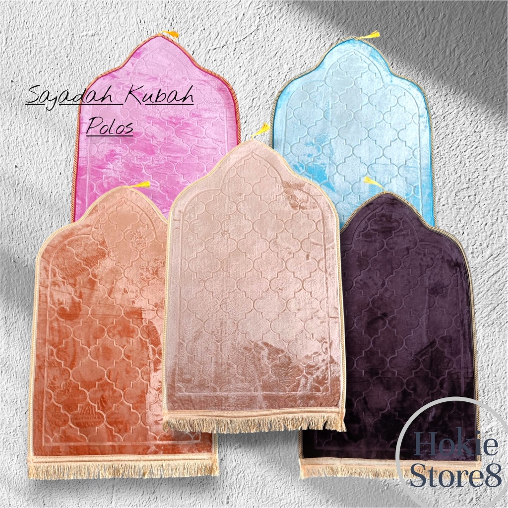SAJADAH KUBAH SAJADAH TEBAL POLOS TURKEY ANTISLIP KERUCUT BAHAN LEMBUT HALUS