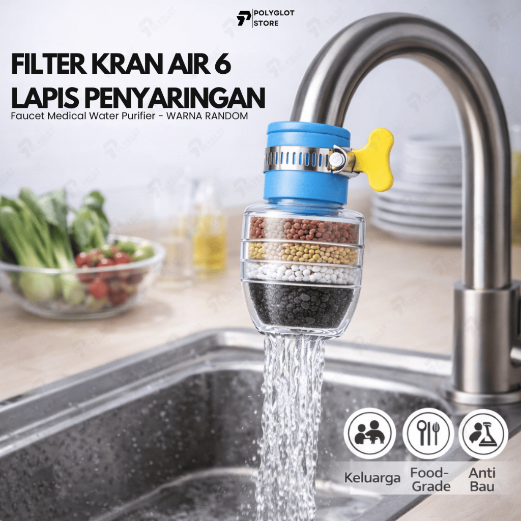 Jual Filter Kran air 6 Lapis Saringan Kran Air Filter Batu 6 Lapis ...