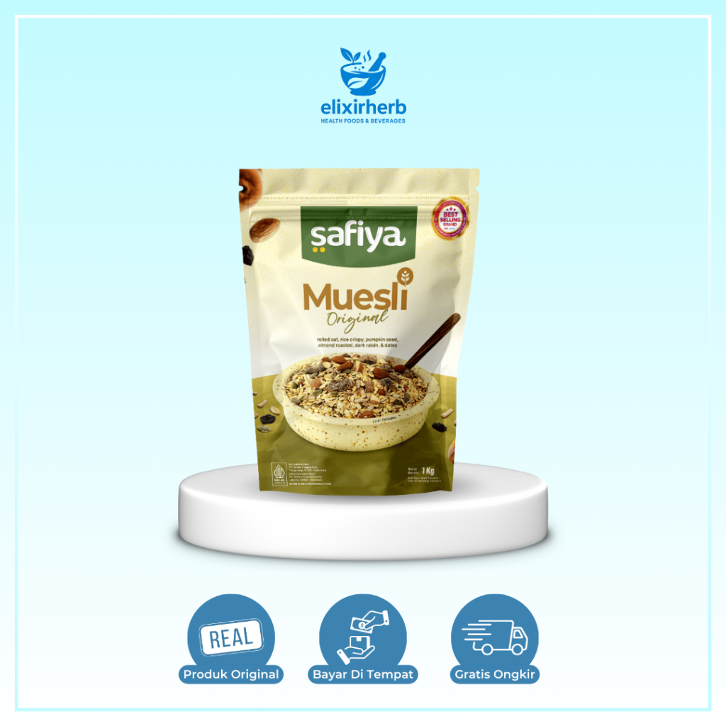 Jual Muesli Oatmeal Rasa Original Safiya 1kg | Shopee Indonesia
