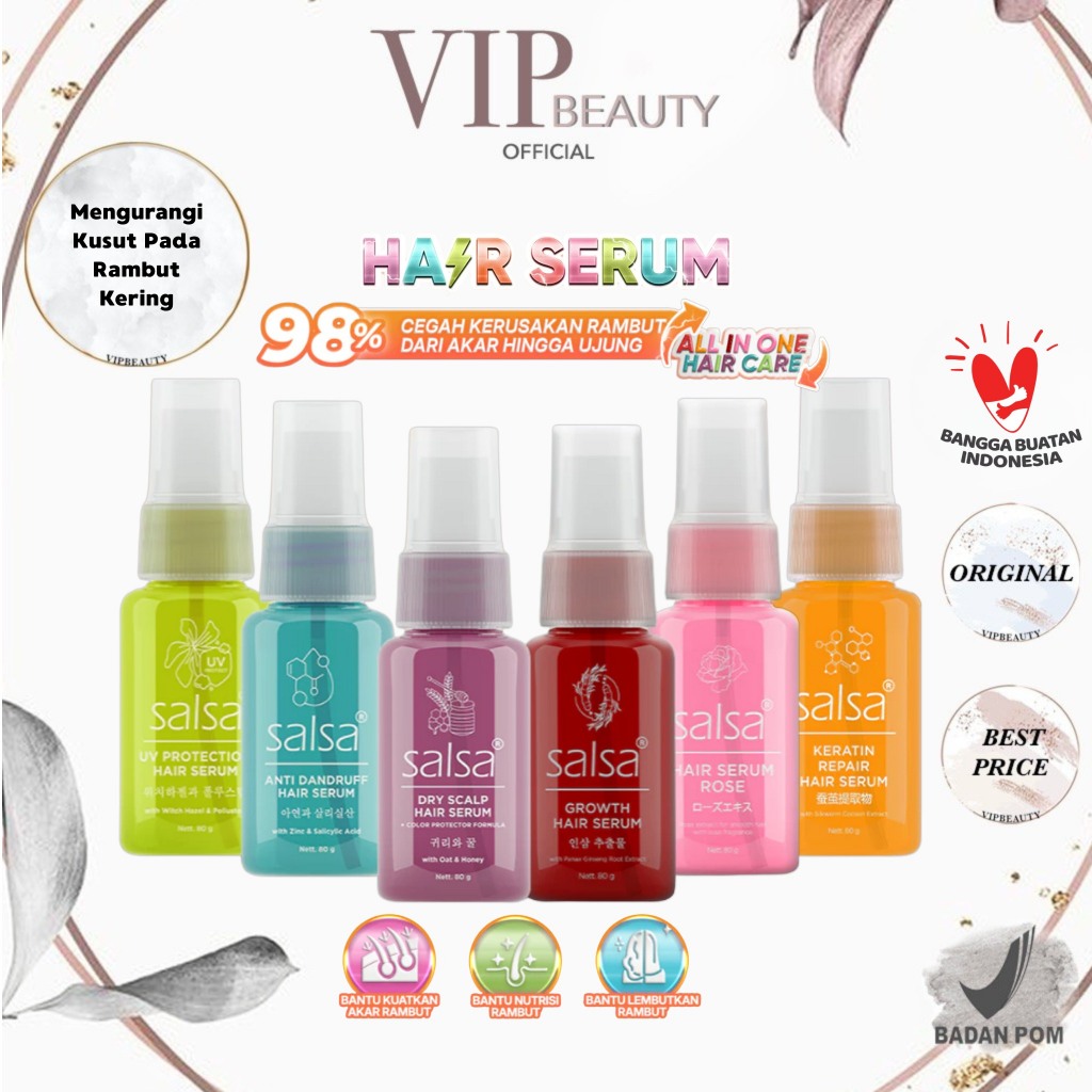 Jual SALSA Health Hair Serum 80ml - Vitamin Rambut Spray Perawatan ...