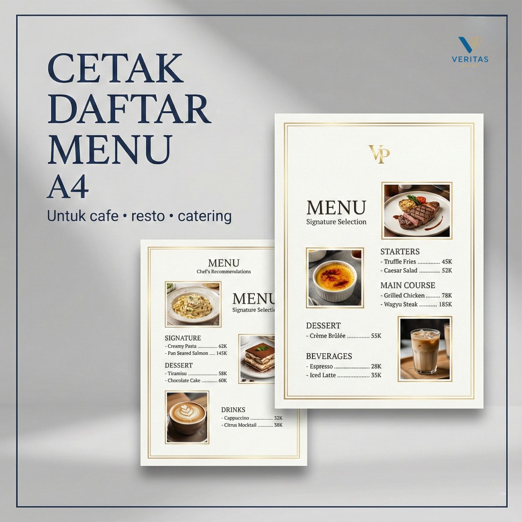 Jual Cetak Daftar Menu A4 | Untuk Makanan & Minuman Untuk Resto ...