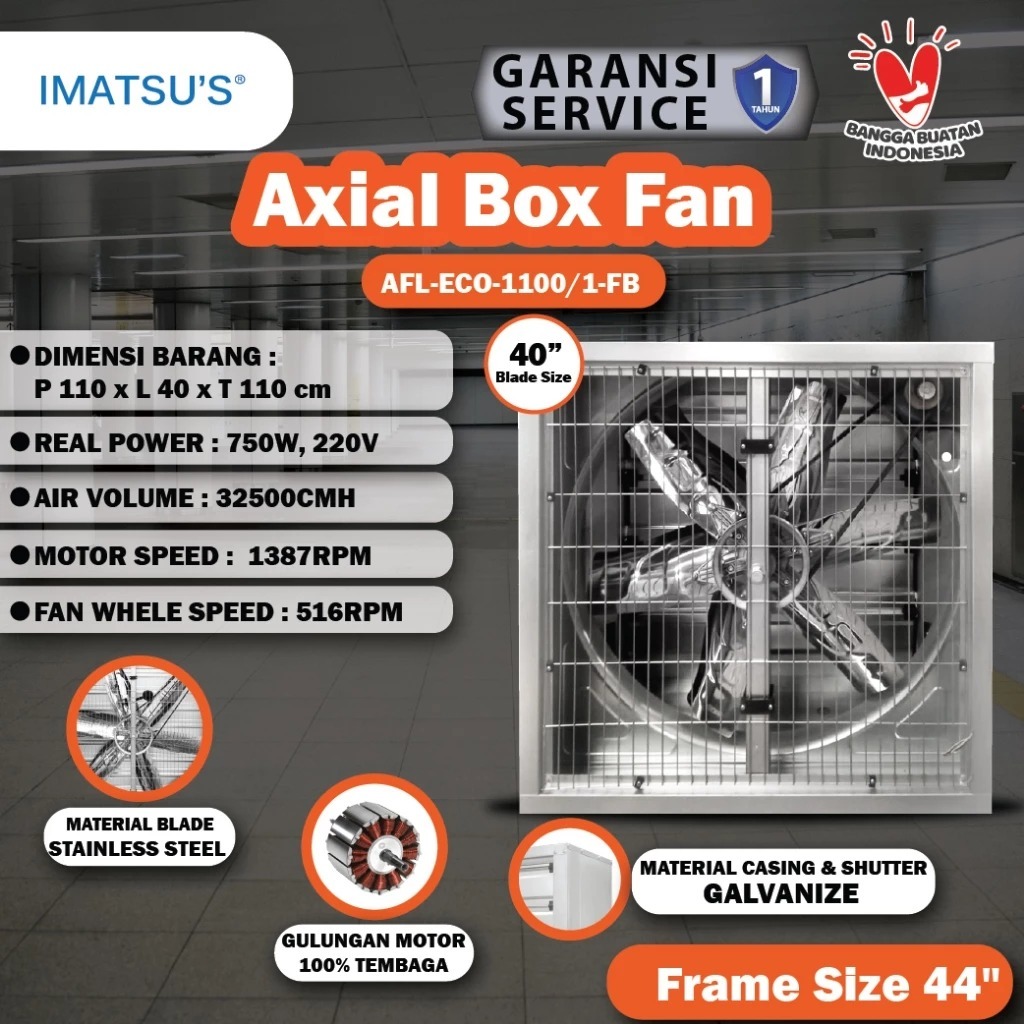 Jual IMATSU'S Axial Box Fan 40 Inch Blower Exhaust Kandang Ayam 40 Inch ...