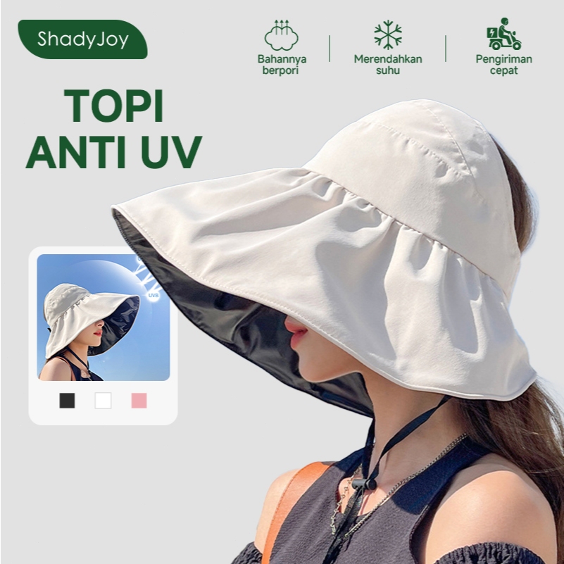 Jual Shady Topi Anti UV Visor Bernapas Portable Lipat Topi Bucket Wide ...
