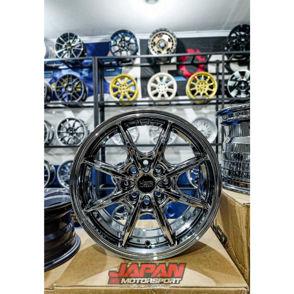 Jual VELG R15 HSR MAYBRAT PCD 4X100-114,3 BLACK CHROME LEBAR 65 ET42 ...