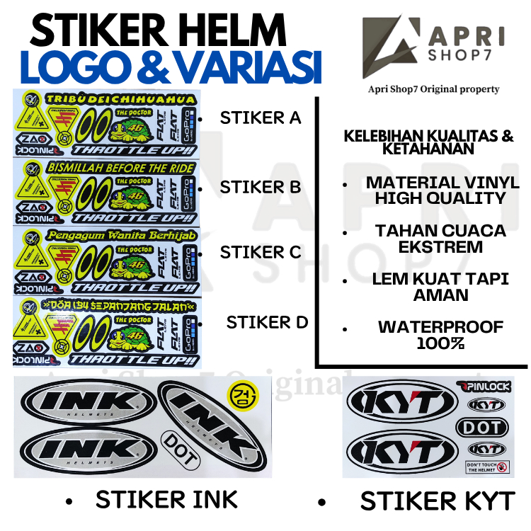 Jual Stiker Logo Helm / Sticker Bulat / Stiker Helm / Stiker Logo Bulat ...