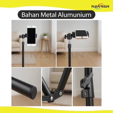 NANVAN Tripod Holder HP Kamera Tinggi 2.1M – Stand Live Streaming Rekam Video Foto