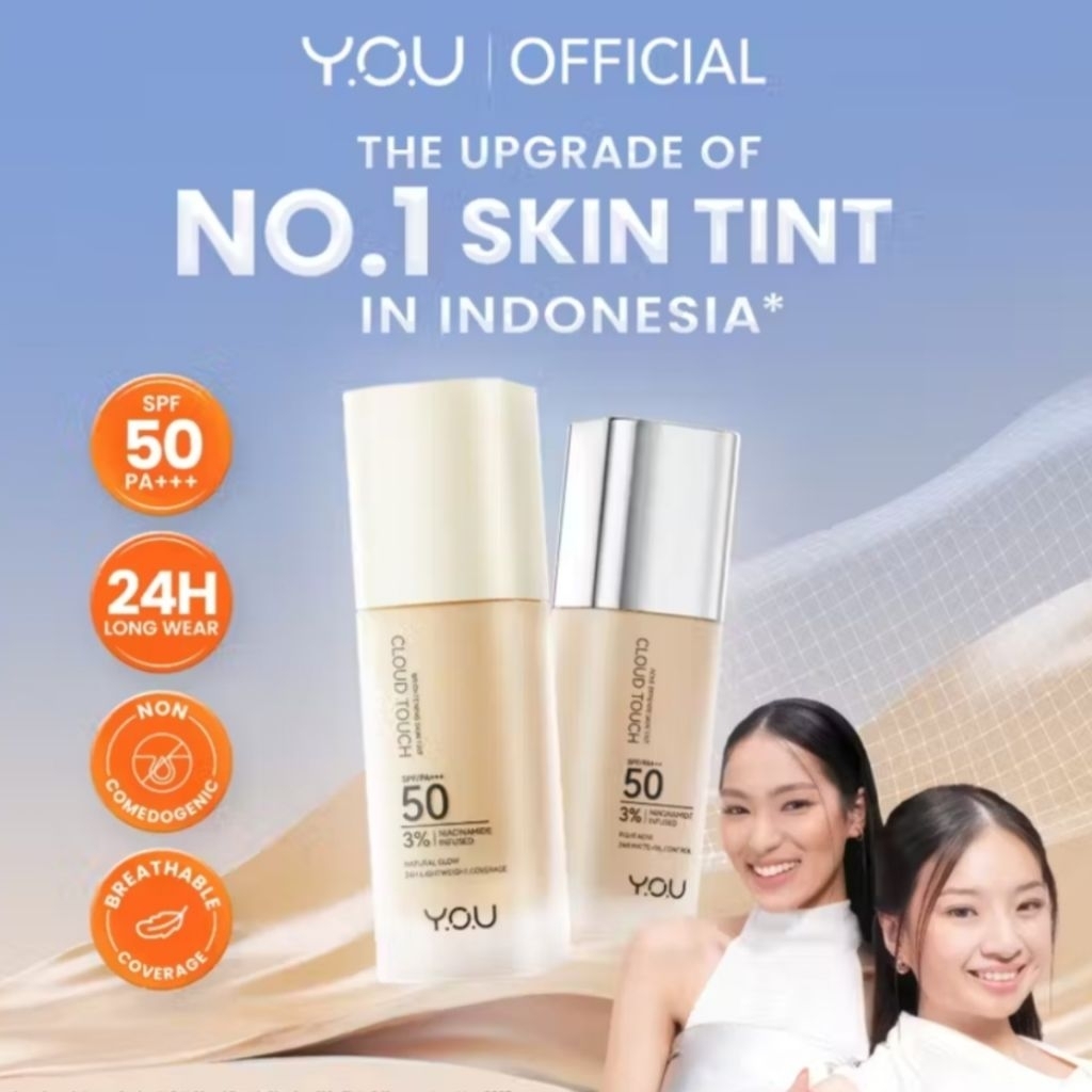 Jual YOU Cloud Touch Blurring Skin Tint Liquid Foundation Natural Shade ...