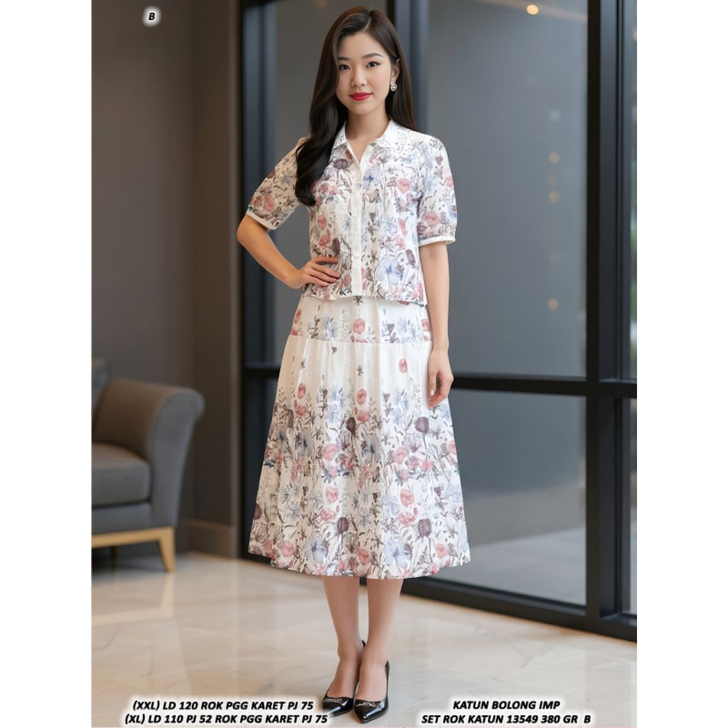 Jual AS 13549 Setelan rok katun bolong | Shopee Indonesia