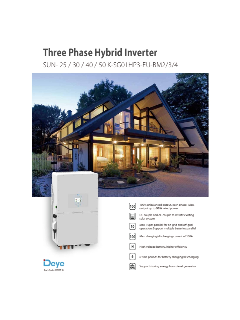 Jual DEYE by FSI 50kw Hybrid Inverter Three Phase High Voltage | Shopee ...