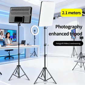 Lampu LED Panel Datar 11 24 Inci Dengan Tripod Lampu Studio Foto Video Penerangan Sorot