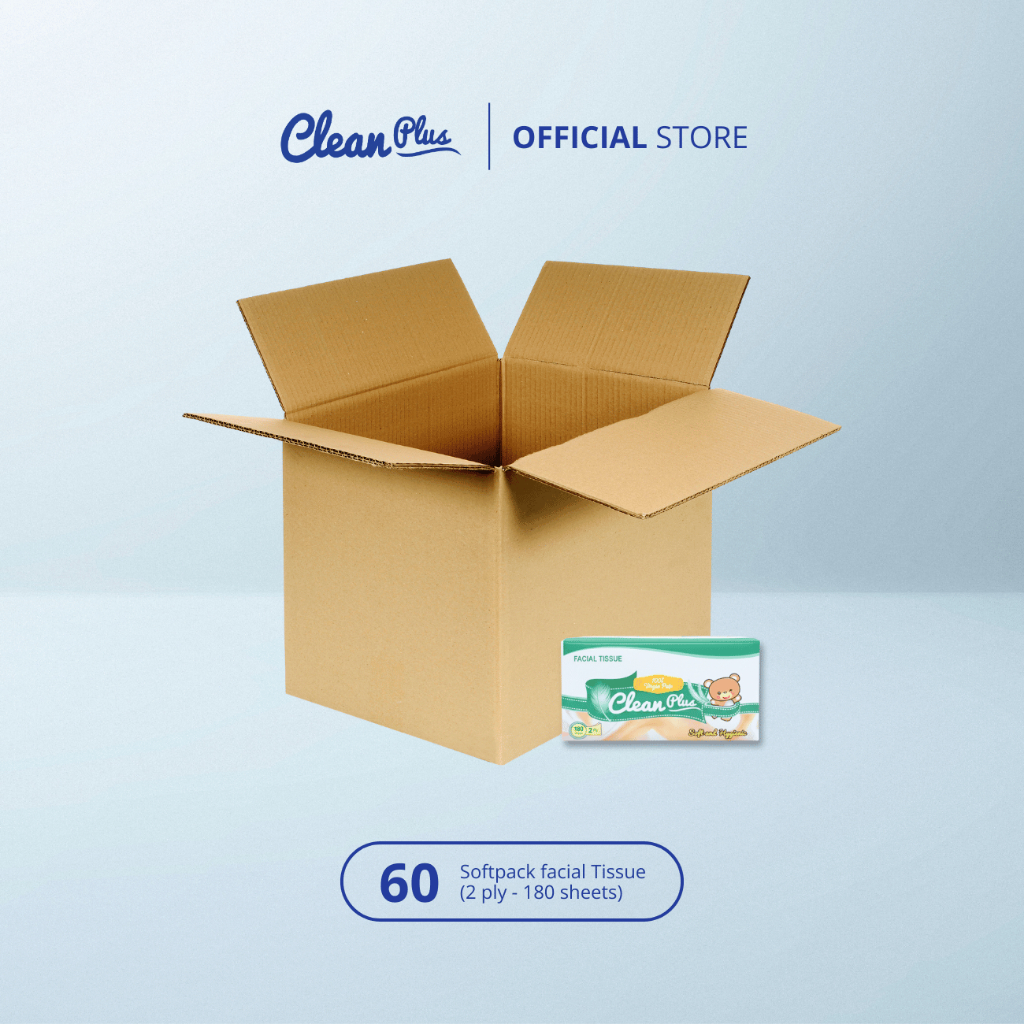 Jual GROSIR - Clean Plus Softpack - [60 Pack] 180 Sheets Facial Tissue ...