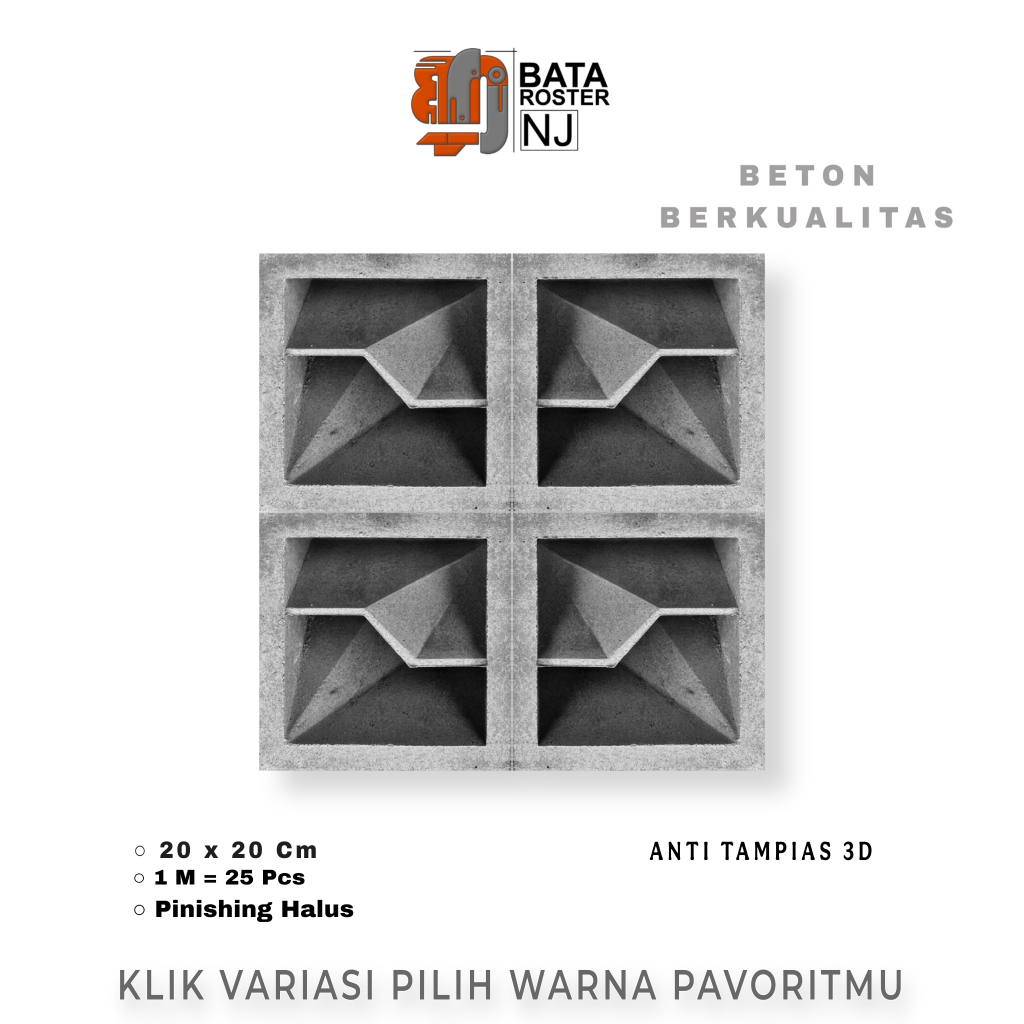 Jual BATA ROSTER NJ - Roster Beton Minimalis - Model Ukuran Sesuai ...