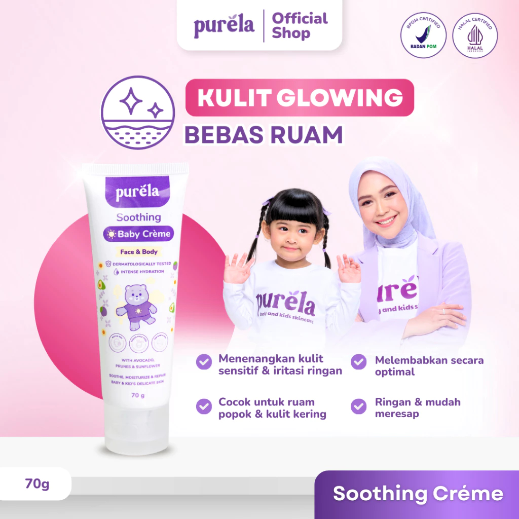Jual PURELA Soothing Baby Creme 70 gr Krim untuk Membantu Mengurangi ...