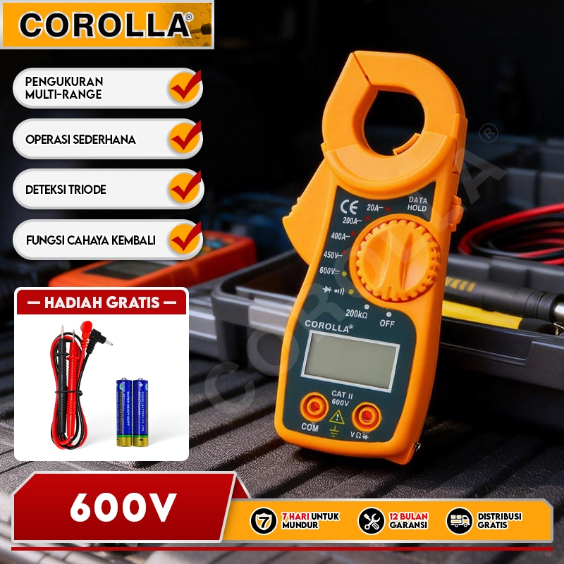 Jual COROLLA Multimeter Digital Avometer Multitester – Paket Lengkap ...