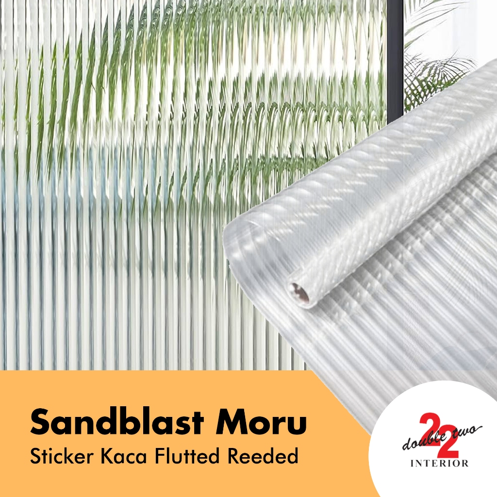 Jual Sandblast MORU / Sticker Kaca 3D Flutted Reeded / Sticker Kaca Es ...