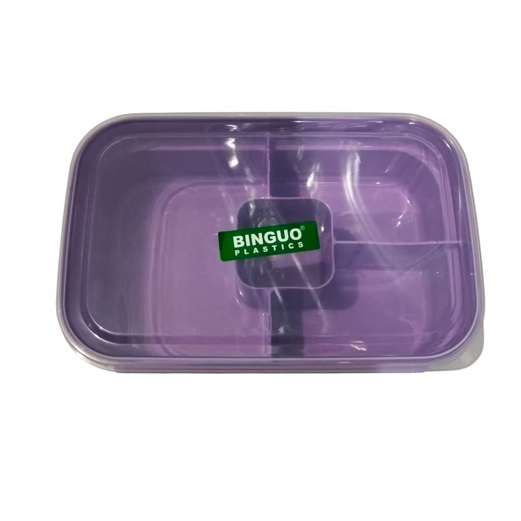 Jual Lunch Box 4 Sekat Binguo Plastik | Kotak Bekal Makanan Misting Anak  Bahan Plastik Tebal BPA Free | Shopee Indonesia