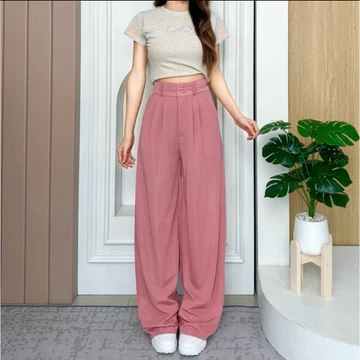 Celana Loose Pants Wanita PREMIUM Celana Kulot Wanita Highwaist Celana Panjang Korean Style