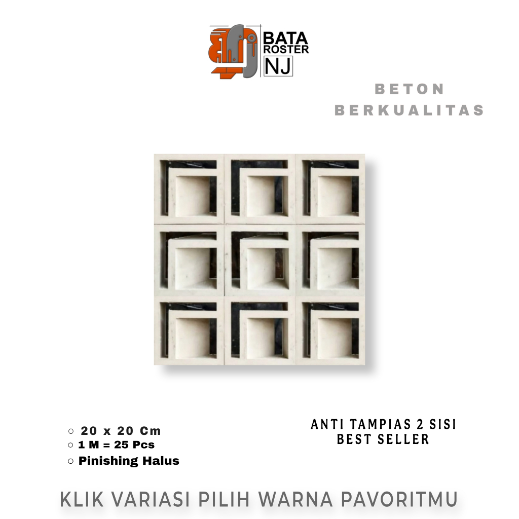 Jual BATA ROSTER NJ - Roster Beton Minimalis - Model Ukuran Sesuai ...