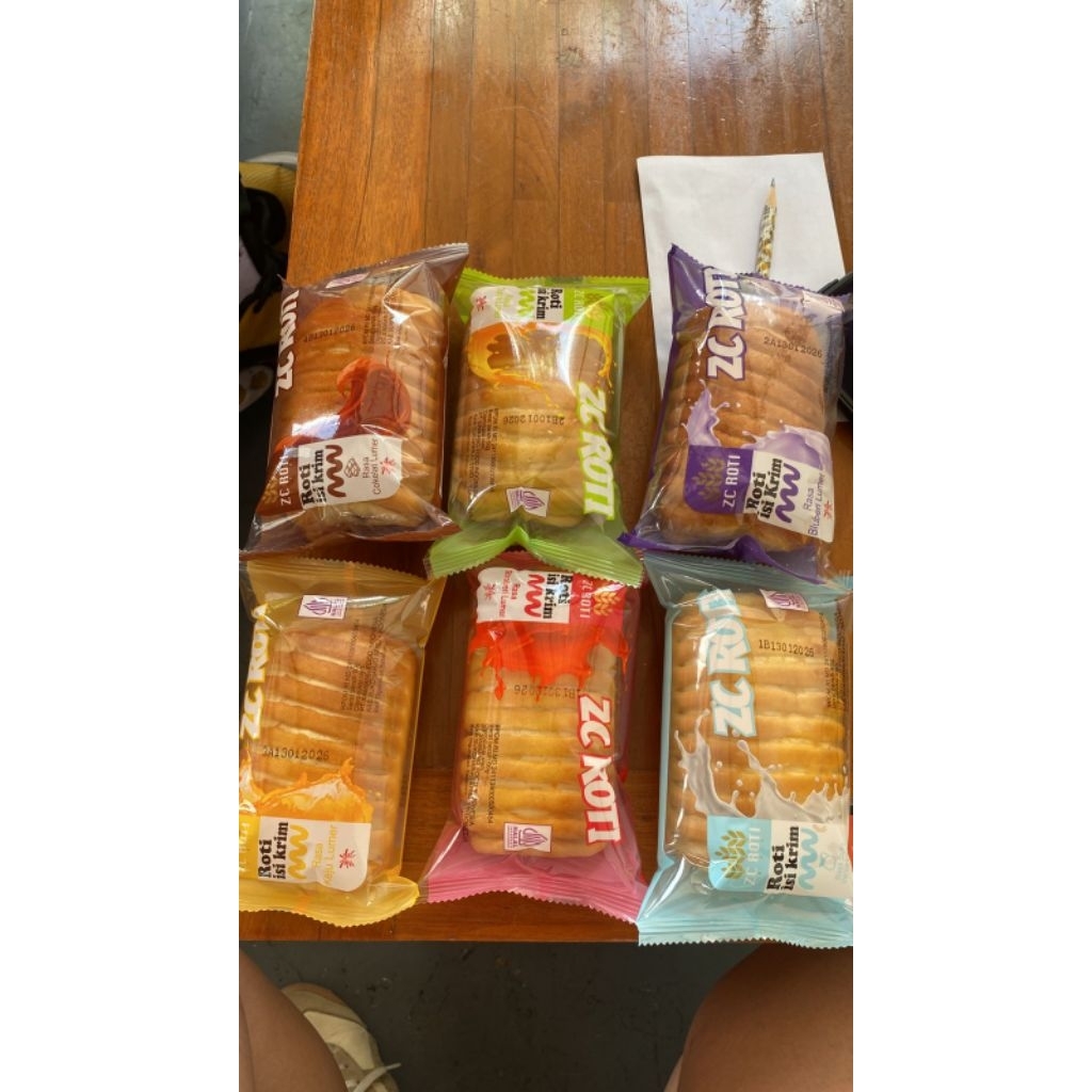 Jual (1 Dus/60 Pcs) ROTI ZC PENDEK / ROTI ZC PANJANG / ZC ROTI ISI KRIM ...