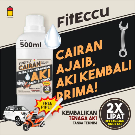 FitEccu Cairan Perawatan Aki Basah Kering Hemat