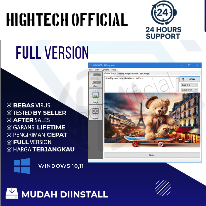 Aplikasi Integrasi AI VovSoft AI Requester 3.1 [WIN] Full Version