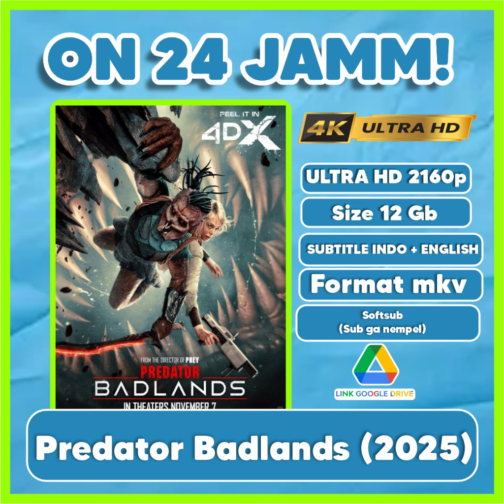 Jual Predator badlands (2025) 4K 2160p Film Wicked Film Barat Fantasy ...