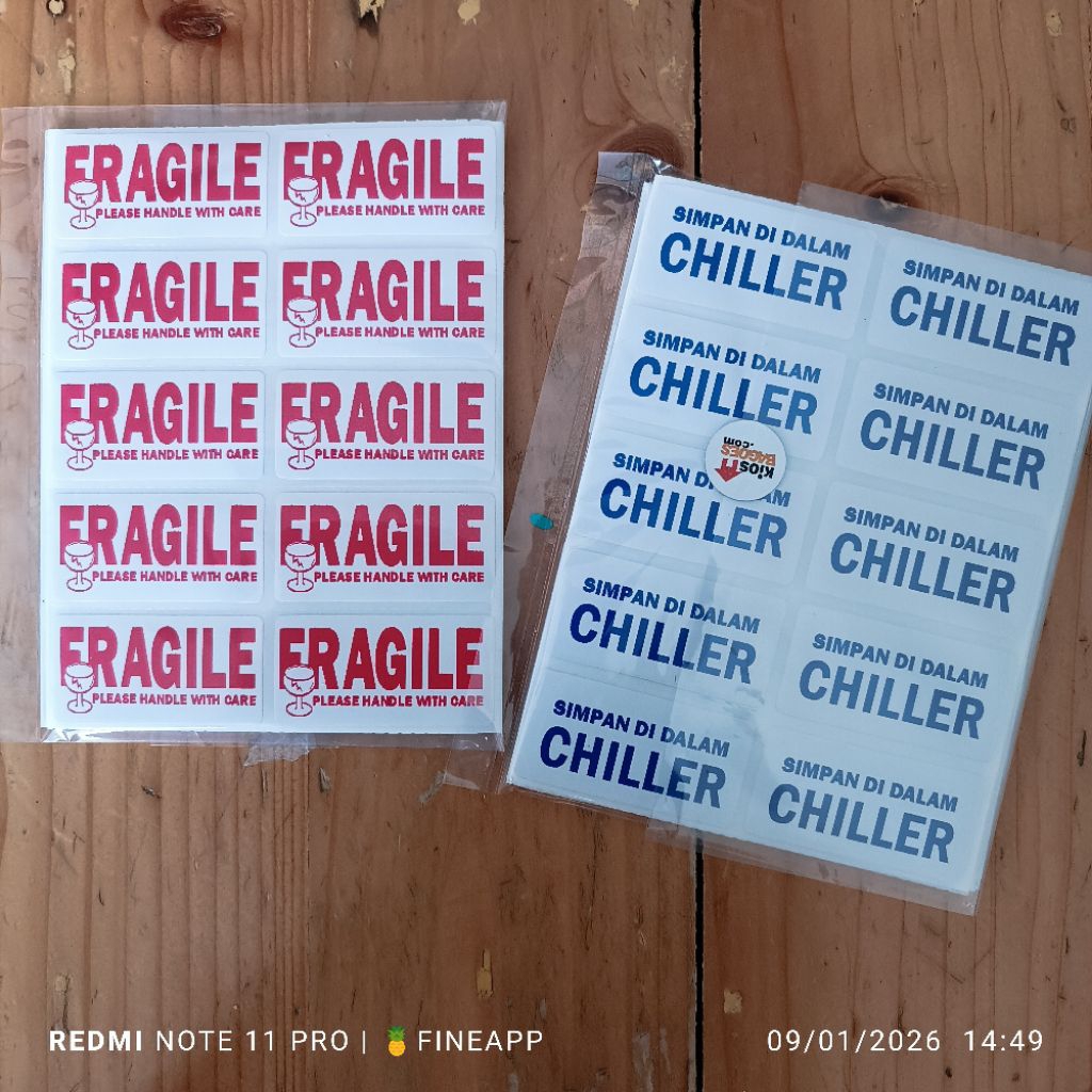 Jual Sticker Frozen Food Simpan dalam Lemari Es bisa Custom | Shopee ...