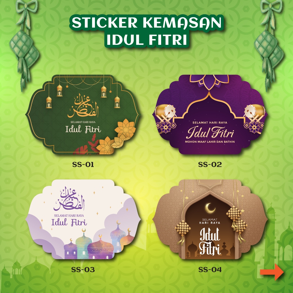 Jual Stiker Label Toples Lebaran Idul Fitri 2026 untuk Hampers Idul ...