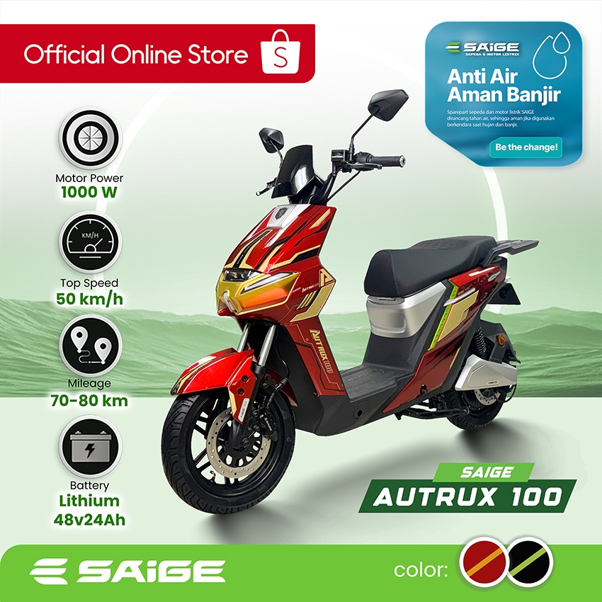Jual SEPEDA LISTRIK RODA 2 | SAIGE AUTRUX 100 | Shopee Indonesia