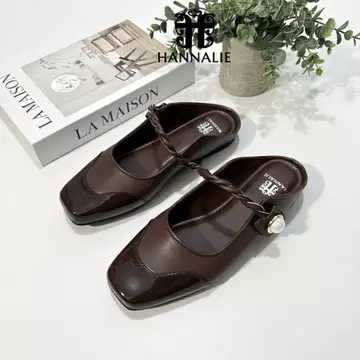 Sepatu Flatshoes Wanita Model Bustong Mutiara Desain Elegan