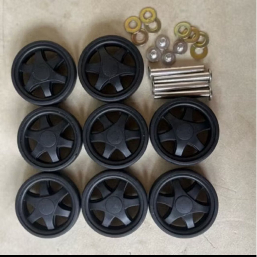 Jual Roda koper double wheel Racing 50mm Black | Shopee Indonesia