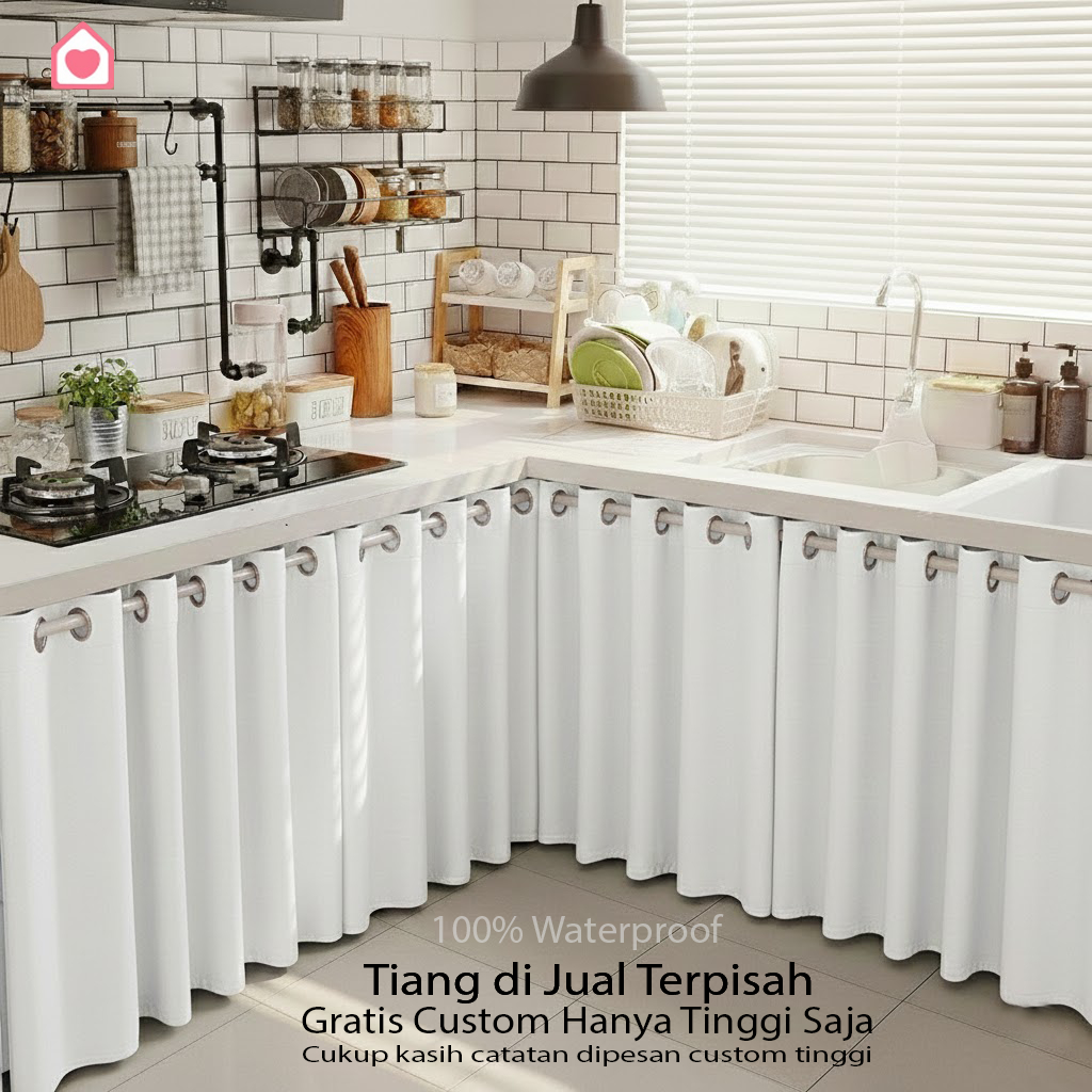 Jual Gorden Kolong Dapur Smokring Waterproof Minimalis Hordeng Tirai ...