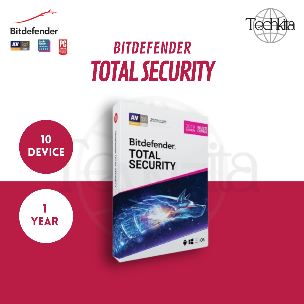 Jual Antivirus Bitdefender Total Security 10 Devices | ORIGINAL LICENSE ...