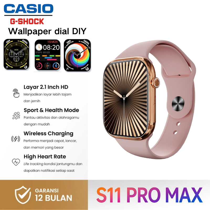 Casio Smart Watch S11 Pro Max With 2.1 Hd Amoled Display Gps Nfc Waterproof Blue - foto 2