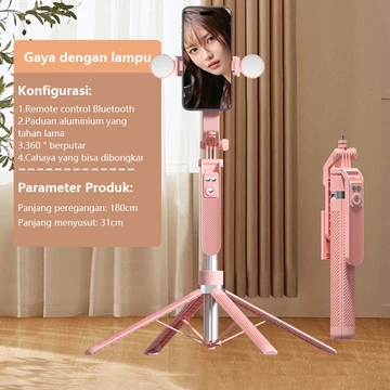 TOOREA A14 Tongsis Tripod Selfie 4 Kaki Yang Kokoh Dan Stabil Tinggi Hingga 1 8 M Lengkap