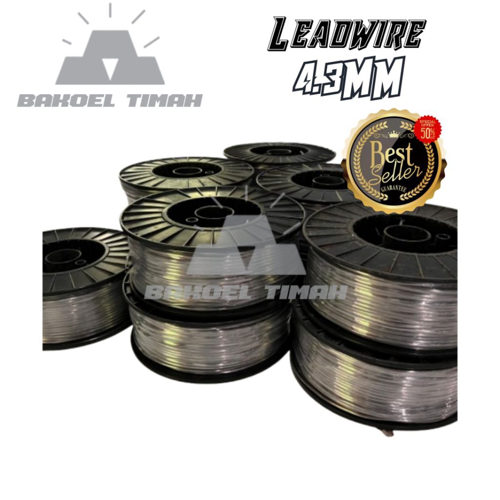 Jual leadwire 4.3mm (25KG) lead wire murni 99,9% kawat timah roll 25KG ...