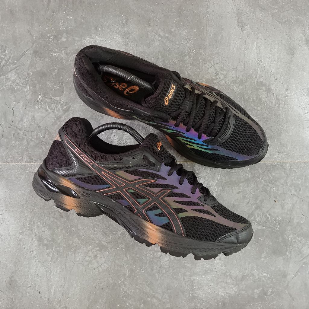 Jual Asics Gel Flux 4 Black Brown Reflective Original ( Size 43 ...