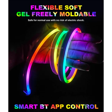 Lampu Neon Flex RGB Running Panjang 5 Meter USB 5 Volt Dengan Sensor Suara Kontrol Aplikasi