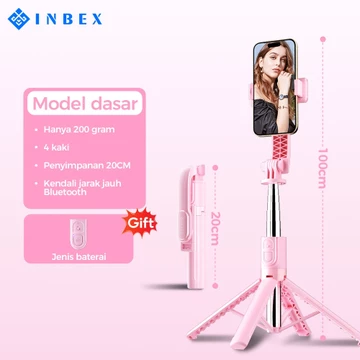 INBEX QT100 Selfie Stick 100cm Tongsis Tripod Mini Portable Tripod Quadruped Remote Bluetooth