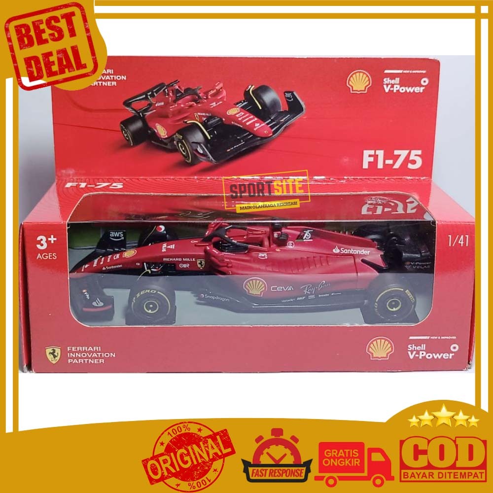 Jual Shell V-Power Ferrari F1-75 Diecast Mainan Anak Mobil Mobilan ...