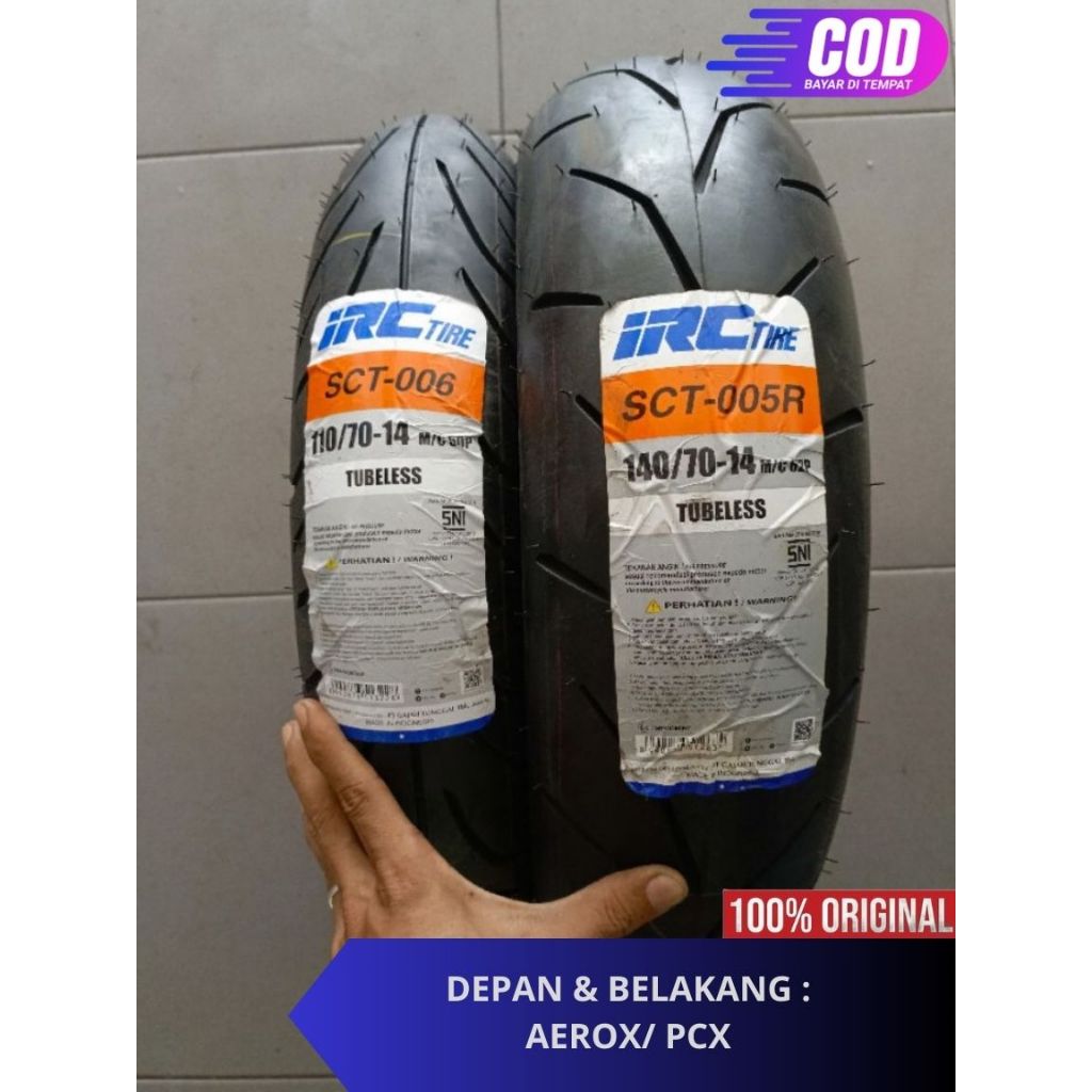 Jual PAKET SET BAN AEROX/PCX IRC 110/70-14 & 140/70-14 TUBELESS ...