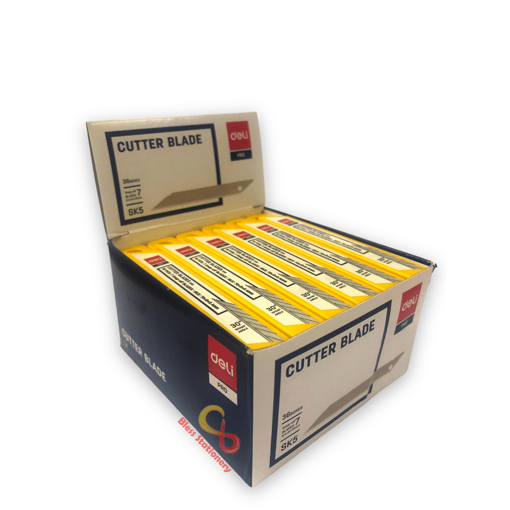 Jual isi cutter 30 derajat DELI isi ulang cuter runcing refill cutter ...