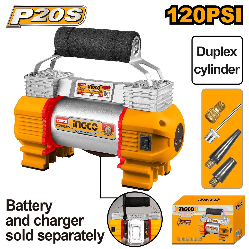 Jual INGCO MESIN POMPA BAN TUBLES RODA AUTO AIR COMPRESSOR 120PSI ...