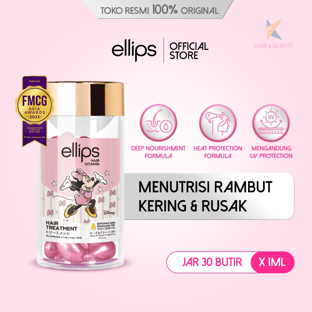 Jual [NEW LAUNCH] Ellips Hair Vitamin Disney Moroccan Hair Treatment ...