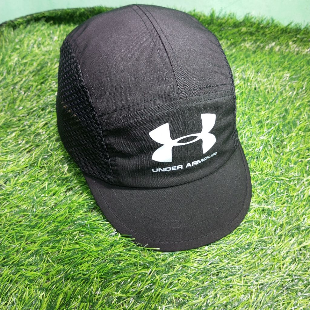 Jual topi running caps full black outdoor dewasa | Shopee Indonesia