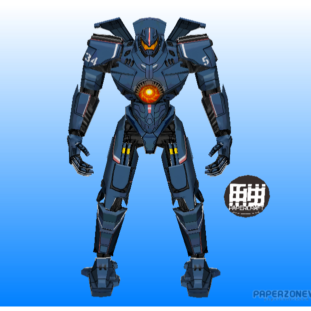 Jual DIY Papercraft Mecha Gipsy Danger Pacific Rim Lembaran Kertas 9 ...