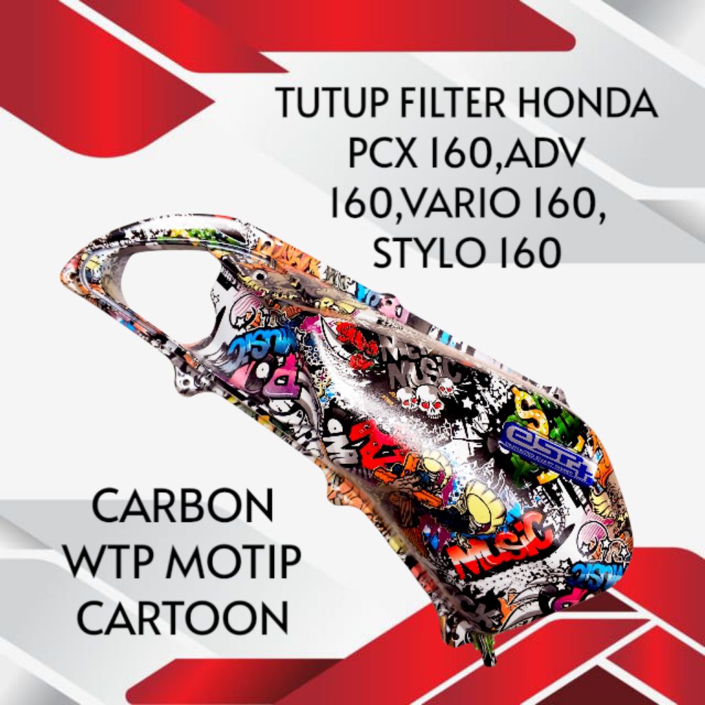Jual TUTUP FILTER HONDA PCX 160,VARIO 160,ADV 160,STYLO 160 CARBON ...